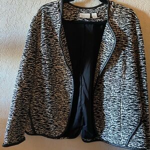 Chico's Jacket Black & White Size 3/18